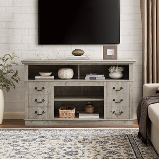 Rustic Farmhouse TV Stand - Entertainment Console for up to 65" TVs